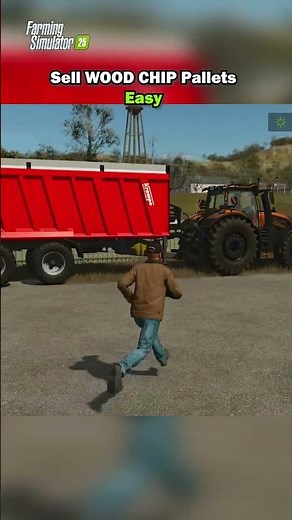 EASY way to Sell WOOD CHIP Pallets on Farming Simulator 25 #farmsim #farmingsimulator25