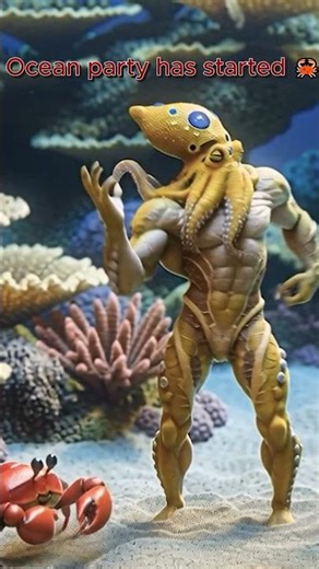 Ocean Creature Dancing With Crabs 🦀 #seacreatures #crabdance #oceandance #underwatervibes #dance