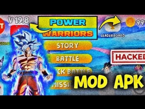 Power warriors mod apk 19.7 unlock all characters download unlimited money 