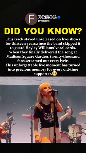 Paramore Performed Their Long‑Awaited Protected‑Voice Song At MSG #rockmusic #liveperformance