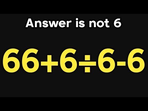 66+6÷6-6 = ❓ / Can you solve this simple math question / PEMDAS rules question 
