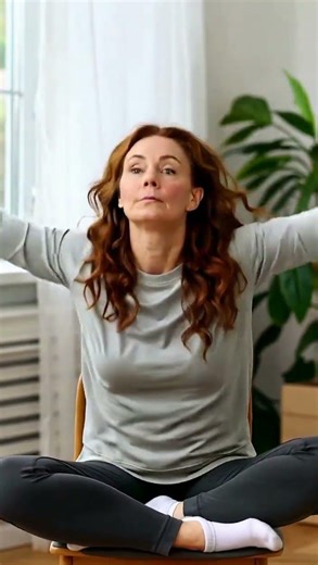 5-Minute Chair Yoga | Gentle Full-Body Relaxation While Sitting 🪑