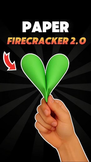 How to fold a paper firecracker 2.0#origami #diy #craft #papercraft | origami