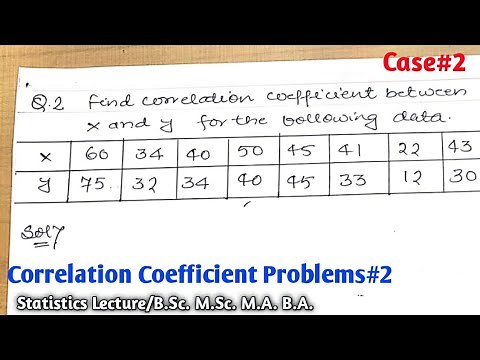 Correlation coefficient problems and solutions | problem 2