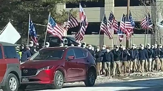 Officials condemn white supremacist group Patriot Front seen marching around Iowa Capitol