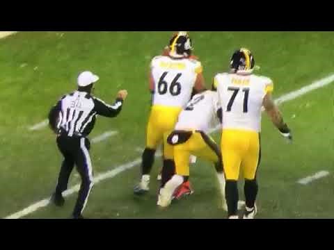 NFL Myles Garrett Hits QB Over head with Helmet