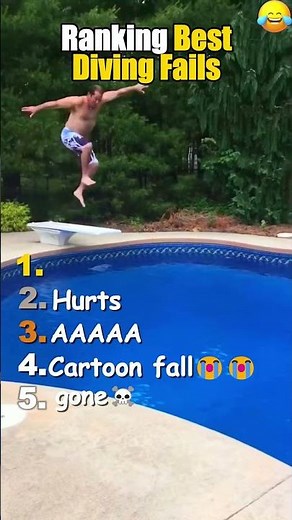 Ranking the Most Painful Diving Moments #fails #funny #regret