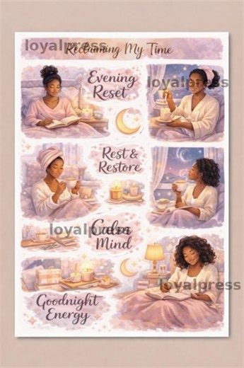 Relaine My Time Self Care Planner Stickers Bundle, Schwarze Frauen Entspannungs Sticker Pack - Etsy.de