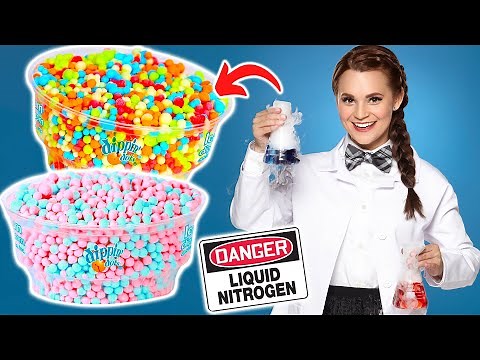 HOW TO MAKE DIPPIN DOTS WITH LIQUID NITROGEN - NERDY NUMMIES