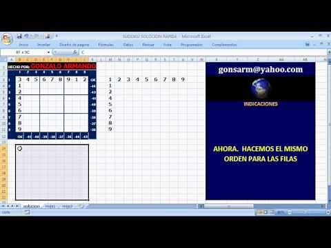 CREAR SUDOKU CON EXCEL