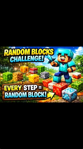 Minecraft, But Random Blocks Spawn When You Walk 😱 #minecraft