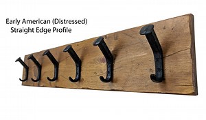 34" Coat Rack With 6 Railroad Spike Hooks, Rustic Wall Mounted Cast Iron Distressed Farmhouse Backpack Holder, Custom Sizes, Book Bag Hanger - Etsy