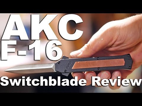 PEW PEW! AKC F-16 OTF Automatic Knife Review. A fun cheapish switchblade.