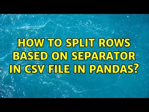 How to split rows based on separator in csv file in pandas?