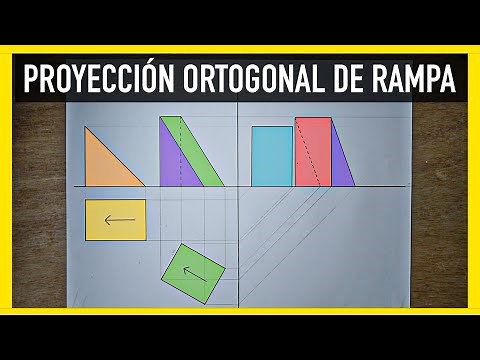 Cómo hacer una rampa en proyecciones ortogonales - RÁPIDO Y FÁCIL - Dibujo técnico.