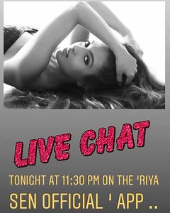 Download the ‘ Riya sen official ‘ app , and see ya on live chat at 11:30 pm tonight ❤️ #life #lockdown | Riya Sen Dev Varma