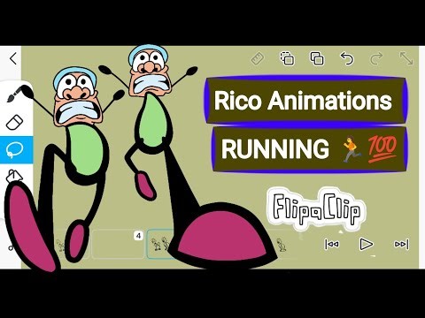 Rico Animations Run Cycle Animation with free images | FlipaClip Tutorial for Beginners