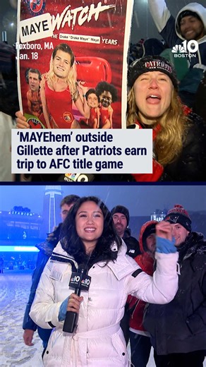 Patriots Fans Celebrate AFC Title Game Appearance