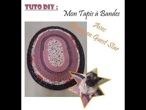 DIY tuto couture facile : coudre un tapis le tapis a bandes
