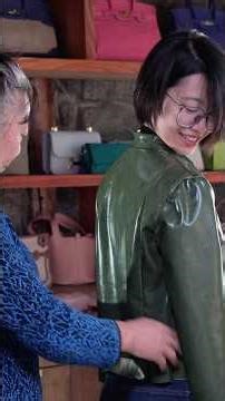 When a 70-year-old auntie makes me a calfskin + python jacket… HOW DO I ACT NORMAL?? #diycrafts