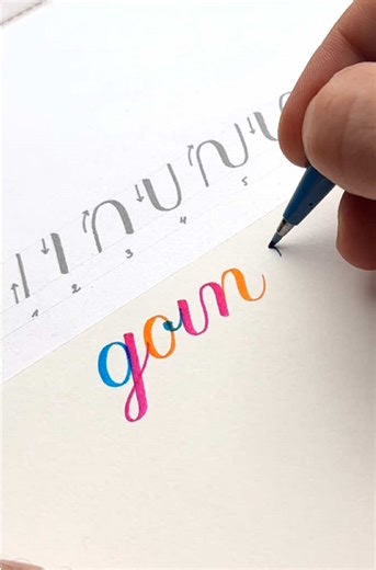 You can brush letter almost anything with just 10 basic strokes (which you have te practice a looottt, of course (not kidding)) 🤓 #brushlettering #calligraphy #brushpen #lettering