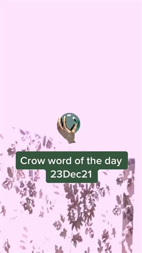 crow word of the day (little people)