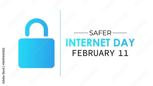 Engaging motion graphics video created for Safer Internet Day, featuring vibrant visuals that promote online safety, digital responsibility, and secure internet usage. 4k animation video.