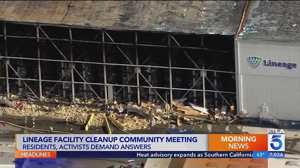 Boyle Heights warehouse fire meeting ends in frustration as rotting food smell persists