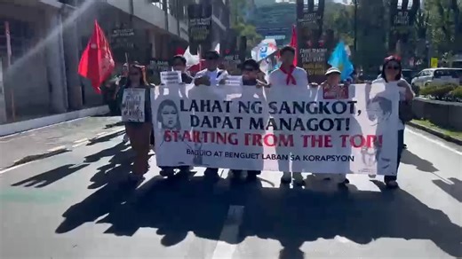 Protesters gather to call for accountability against corruption on Sunday in Baguio City. (Video by Andy Zapata Jr./The Philippine STAR) | Philippine Star