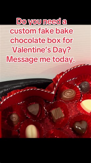 Custom Fake Bake Chocolate Box for Valentine's Day