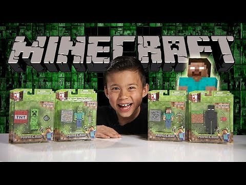 MINECRAFT FIGURE Review - Creeper, Enderman, Steve & Zombie!!!