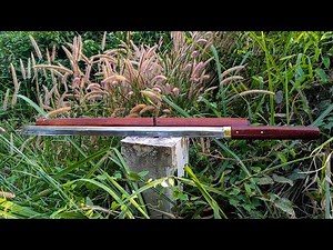 MAKING AN AMAZING JAPANESE STRAIGHT SAMURAI SWORD FROM RUSTY METAL SCRAP