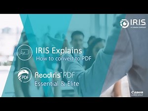 Readiris PDF - How to convert to PDF 2025