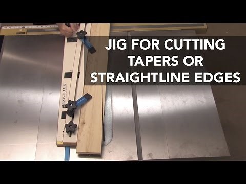 Table Saw Jig For Cutting Straightline Edges or Tapers