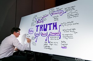 The art of note-taking: How this GeekWire Summit artist turns conversations into inspiring visual maps