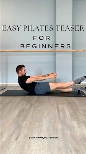 Easy Pilates Teaser Variation for Beginners! #pilatesforbeginners #coreworkout #pilateshome