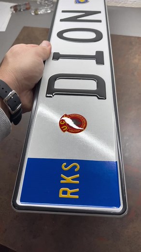 3D Resin Stickers for Car Plates in Albania and Kosovo