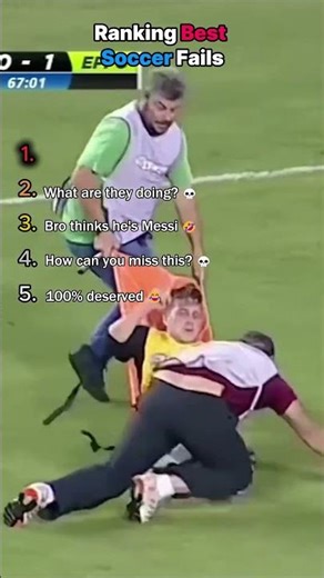 Ranking the Most Painful Football Fails #shorts #football #fails