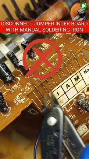DISCONNECT JUMPER INTER BOARD WITH MANUAL SOLDERING IRON