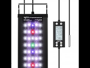 SEAOURA Programmable Aquarium Light for Plants, with LCD Monitor Memory Function, Temperature Alarm