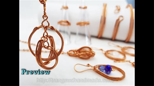 Preview the jewelry set use Basic Wire Weaving techniques 505