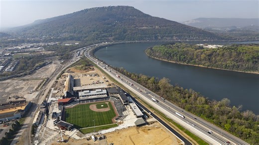 Video: Aerial footage of the new Chattanooga Lookouts Stadium | Chattanooga Times Free Press