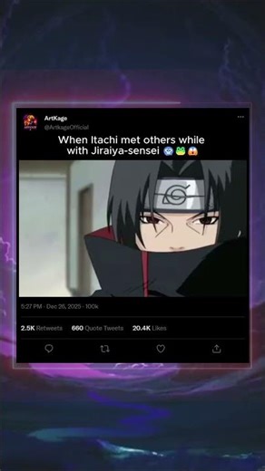 When Itachi met others while with Jiraiya sensei