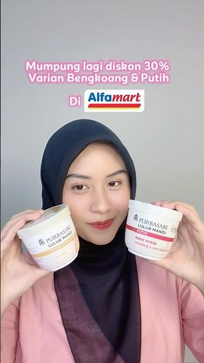 Weekend waktunya luluran, apalagi #Purbasari Lulur Mandi Putih & Bengkoang lagi disc di Alfamart 😘