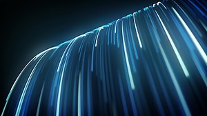 Abstract Light Fiber Strings Flowing Background Loop