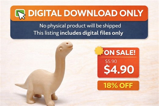 Brontosaurus Dinosaur 3D Print File | Kids Toy, Nursery Decor (3MF Download) - Etsy