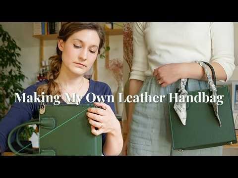 Making My Own Leather Handbag for the First Time 👜✨ (Beginner Leatherwork)