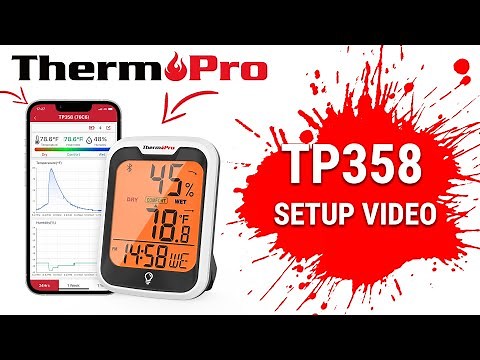 ThermoPro TP358 Bluetooth Temperature and Humidity Monitor Setup Video
