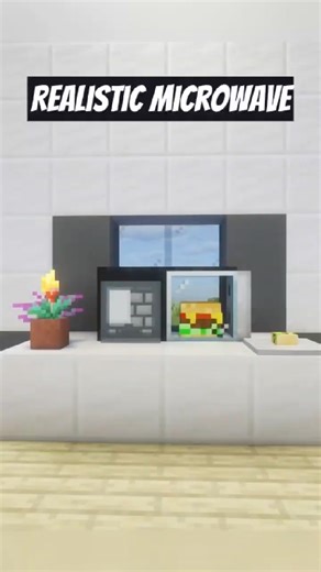 Realistic Microwave build in Minecraft (upgrade build) #minecraftshorts