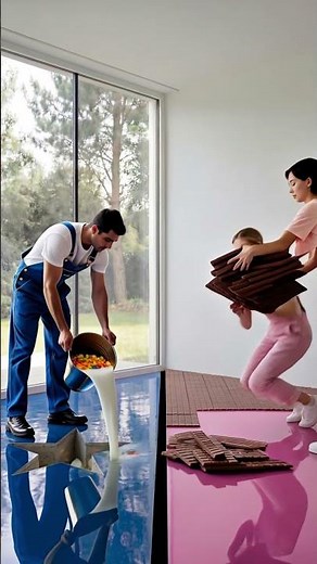 THIS SPLIT FLOOR IS UNREAL 😱🔥🧡 Luxury Epoxy Transformation